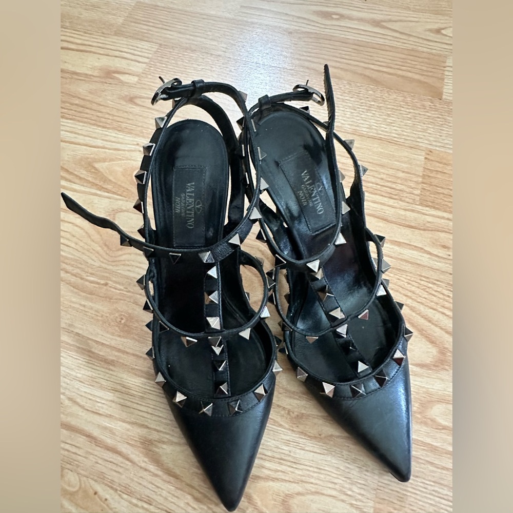 Valentino Garavani Black Studded Heels